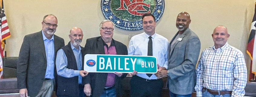 Former Rockwall County Commissioner Dennis Bailey received recognition of achievement award from MC council.