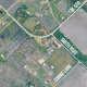 Aerial map showing the location of construction at Smith Road and Connie Lane next to FM 550.